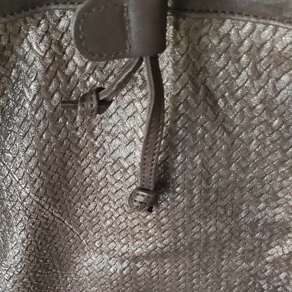 Dark Brown Woven Tote Bag - Picture 8 of 8